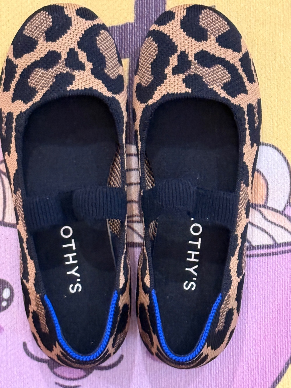 Rothy's Kids Leopard Print Mary Jane in Tan and Black - Picture 3 of 6